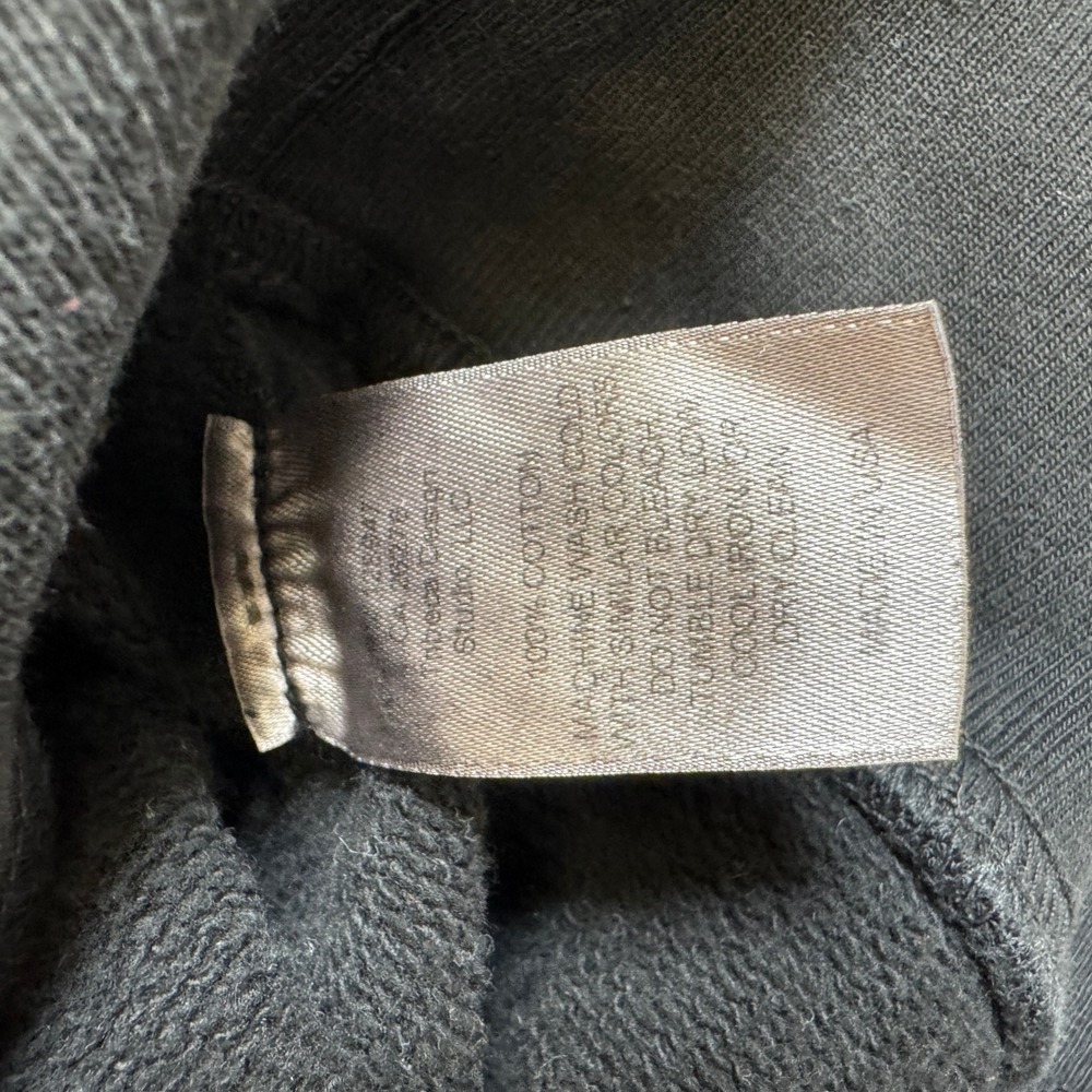 Nili Lotan Black Short Sleeve Sweatshirt Raglan Cotton Fleece Size L Made in USA - Picture 8 of 11